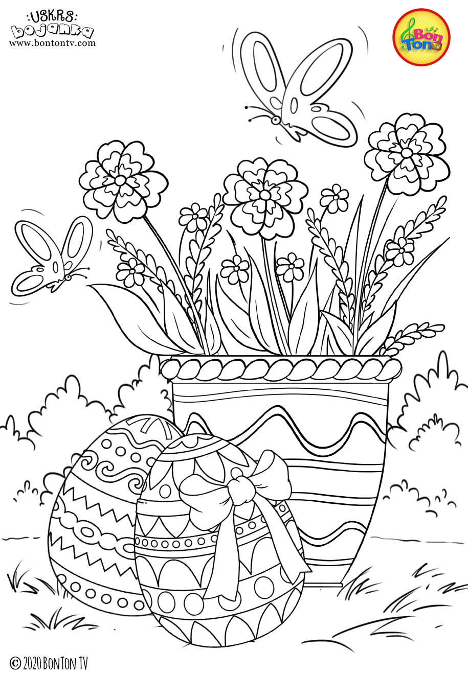 Uskrs bojanka - Easter coloring pages for kids - BonTon TV